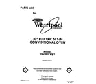 Whirlpool RS6300XVW1 front cover diagram