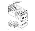 Whirlpool RF375PXVW0 door and drawer diagram