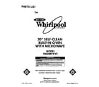 Whirlpool RM288PXV5 front cover diagram