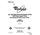 Whirlpool RB270PXXW0 front cover diagram