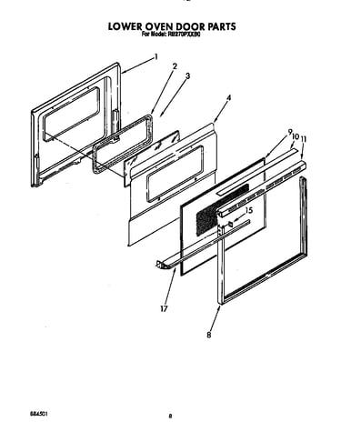 Lower oven door