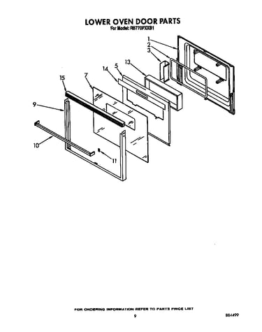 Lower oven door