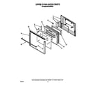 Whirlpool RB170PXXB1 upper oven door diagram