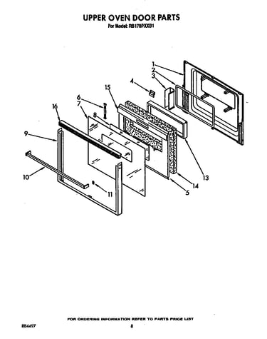 Upper oven door