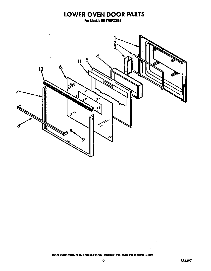 Lower oven door