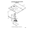 Whirlpool RB160PXXB1 component shelf and latch diagram