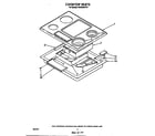 Whirlpool RC8536XTW1 cooktop diagram