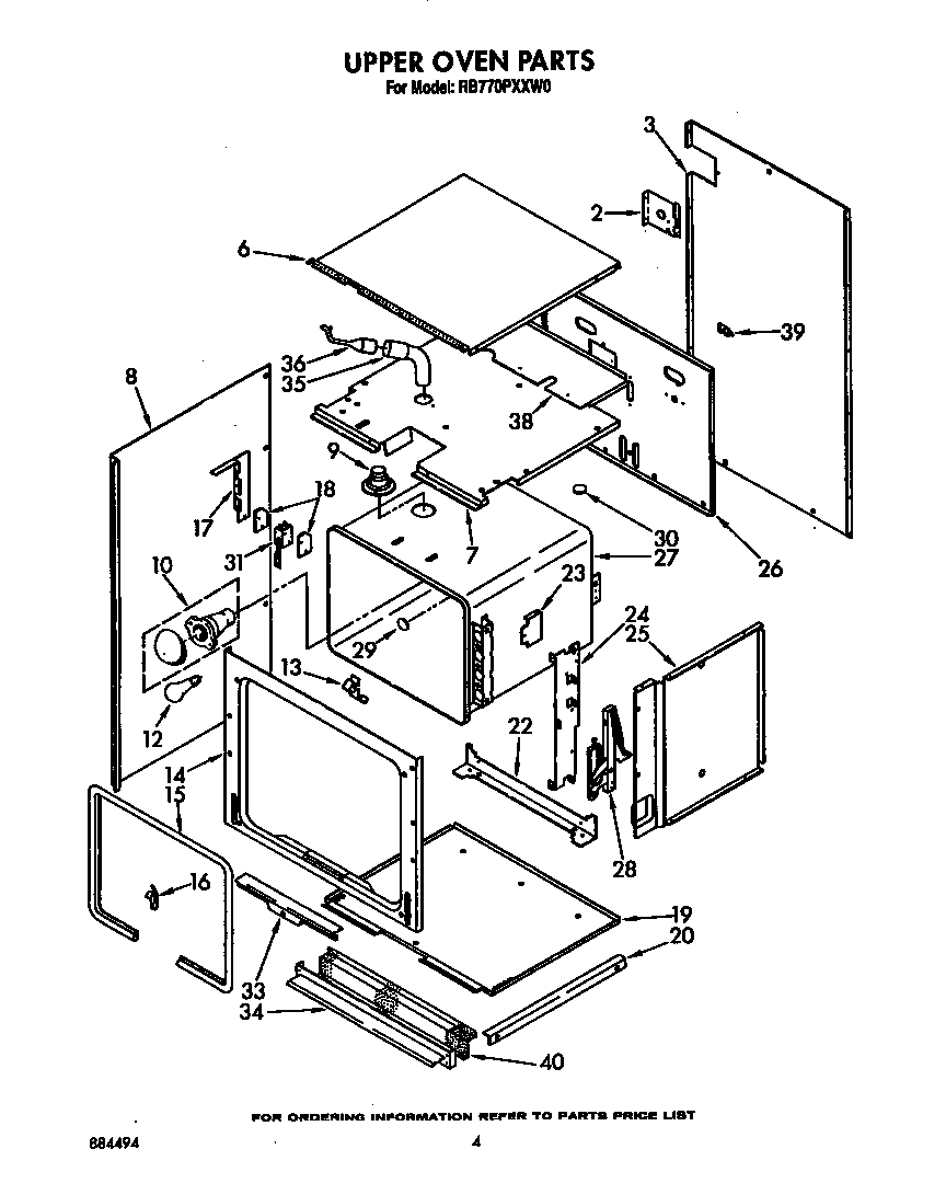 Upper oven
