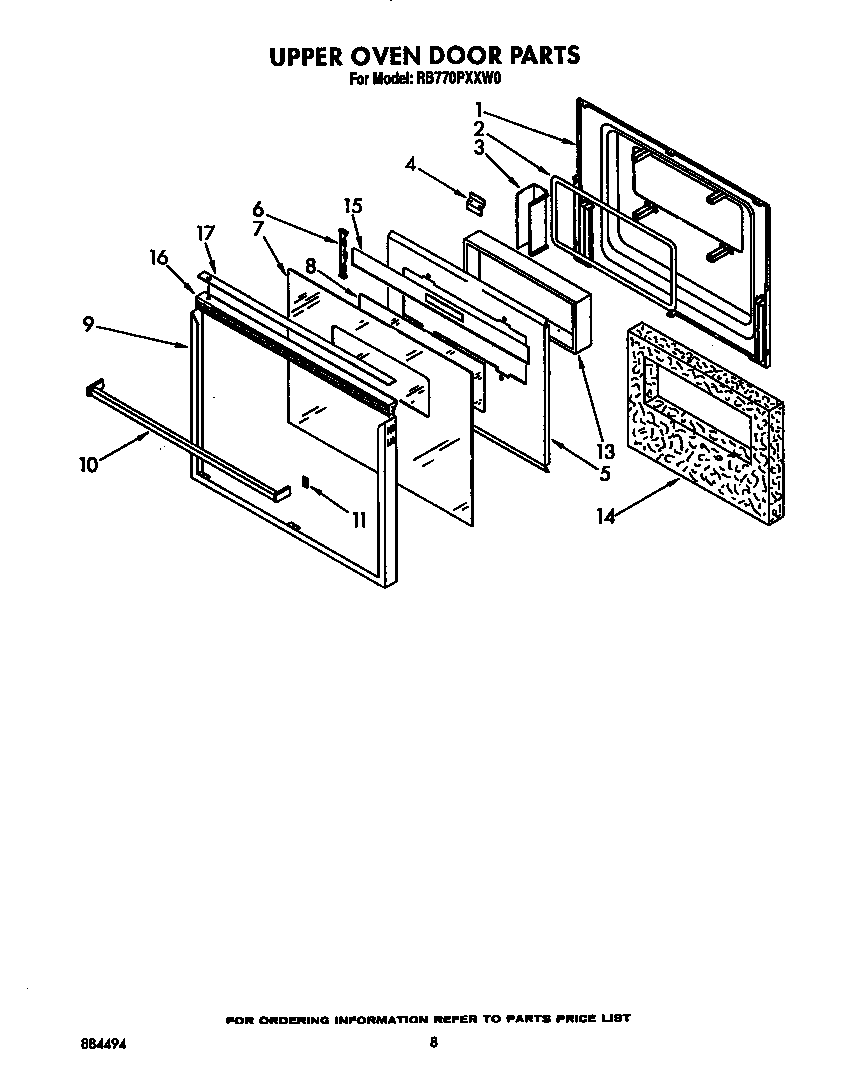 UPPER OVEN DOOR