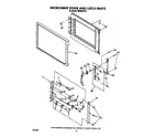 Whirlpool RM288PXV3 microwave door and latch diagram
