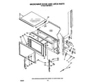 Whirlpool RM278BXV3 microwave door and latch diagram