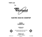 Whirlpool RC8400XVW1 front cover diagram
