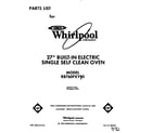 Whirlpool RB760PXYB0 front cover diagram
