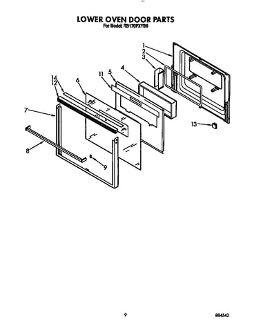 Lower oven door