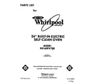 Whirlpool RB160PXYB0 front cover diagram