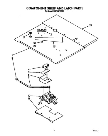 Component shelf and latch