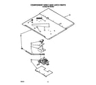 Whirlpool RB170PXXB4 component shelf and latch diagram