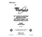 Whirlpool RB770PXXW3 front cover diagram
