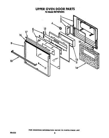 Upper oven door