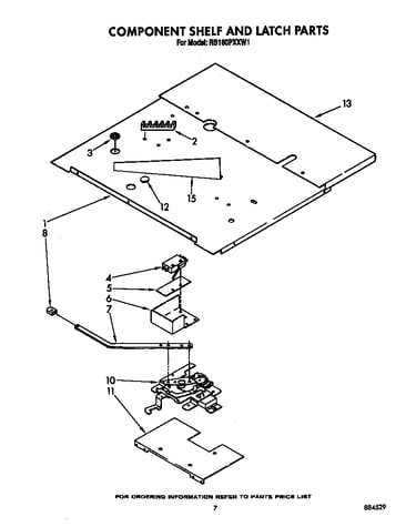 Component shelf and latch