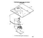 Whirlpool RB160PXXB2 component shelf and latch diagram