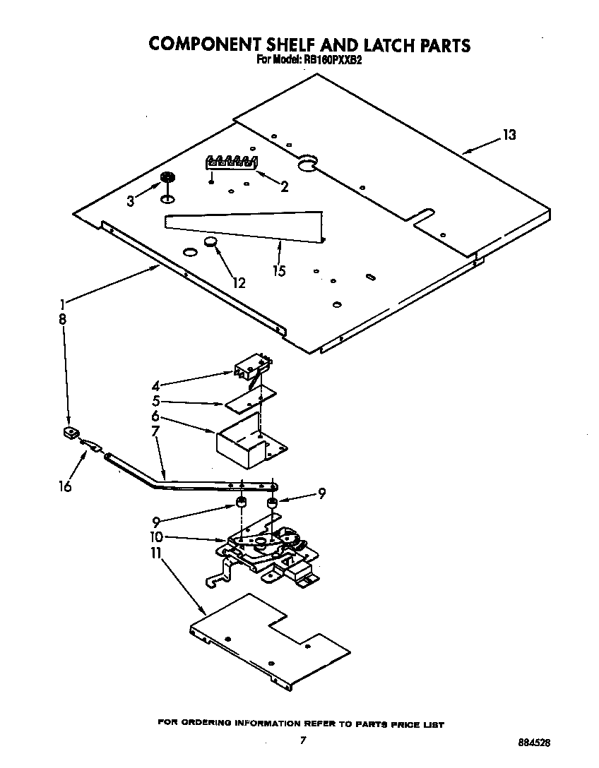 Component shelf and latch
