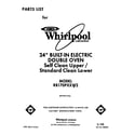 Whirlpool RB170PXXW2 front cover diagram