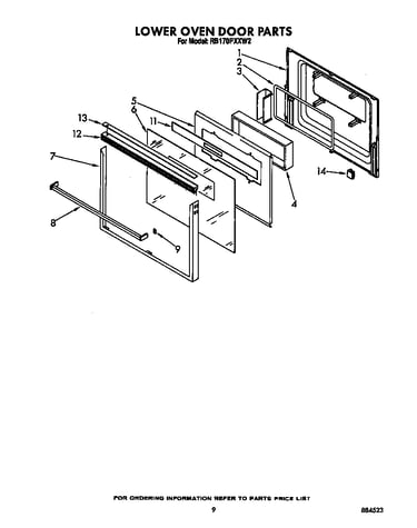 Lower oven door