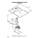 Whirlpool RB170PXXW2 component shelf and latch diagram