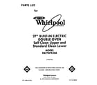 Whirlpool RB770PXXB3 front cover diagram