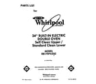 Whirlpool RB170PXXB3 front cover diagram
