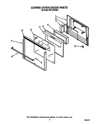 Lower oven door