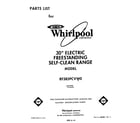 Whirlpool RF385PCVW0 front cover diagram