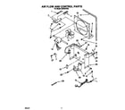 Whirlpool SDH501B20 air flow and control parts diagram