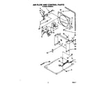 Whirlpool AK4000XV1 air flow and control parts diagram