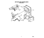 Whirlpool AK2500XV1 air flow and control parts diagram