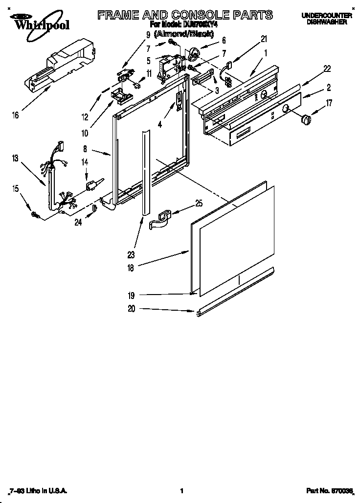 Frame and console