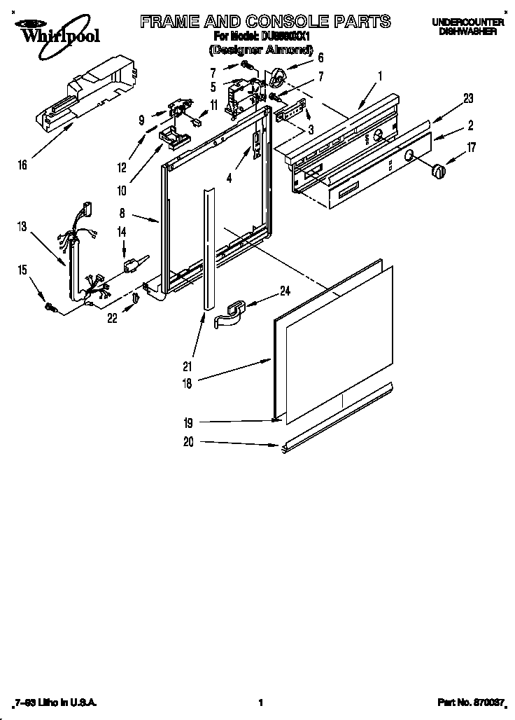 Frame and console