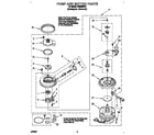 Whirlpool DU8560XX1 pump and motor diagram