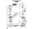 Whirlpool DU8550XX3 pump and motor diagram