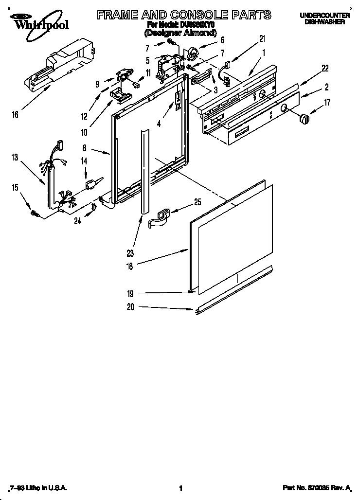 Frame and console