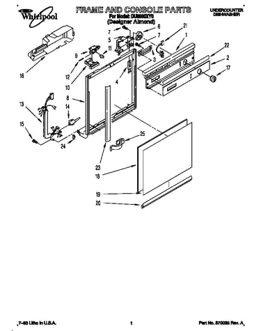 Frame and console