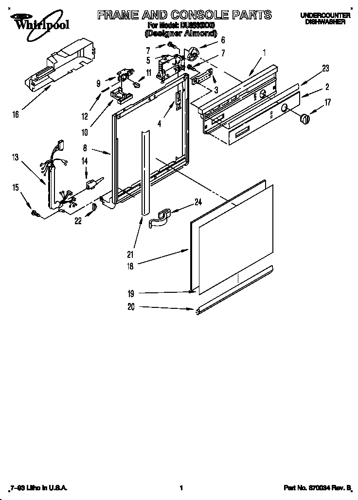 Frame and console