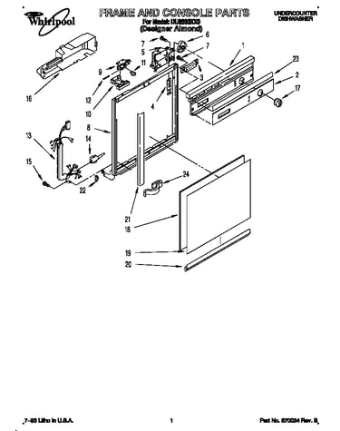 Frame and console