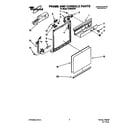 Whirlpool DU8000XX6 frame and console diagram