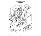 Whirlpool DU8000XX6 tub assembly diagram