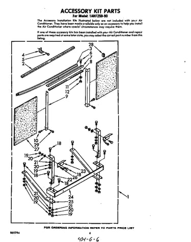 Accessory kit parts