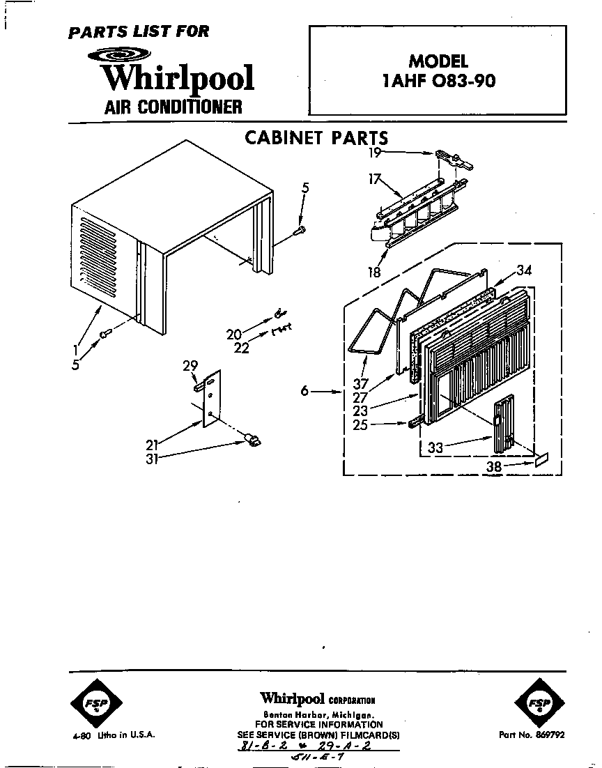 CABINET PARTS