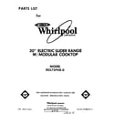 Whirlpool RS575PXR0 front cover diagram