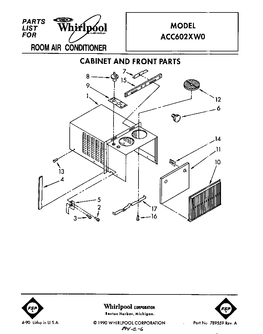 CABINET AND FRONT PARTS